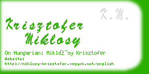 krisztofer miklosy business card